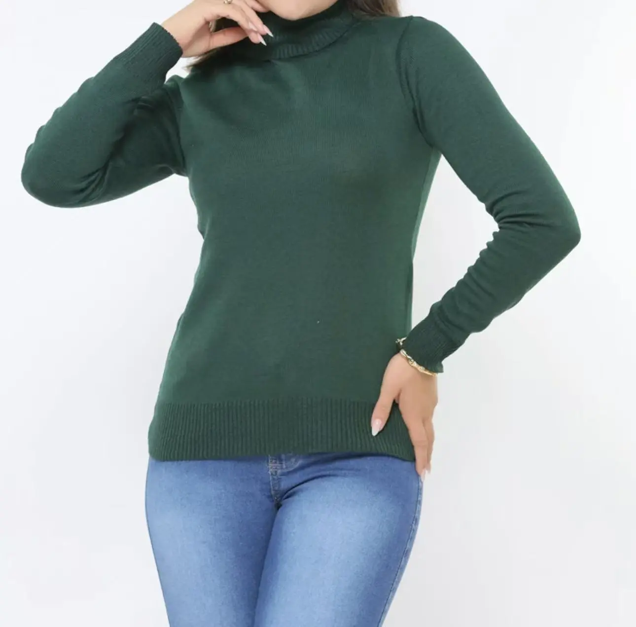 (KIT COM 3) Suéter Tricot Cacharrel Gola Alta | PROMOÇÃO INVERNO