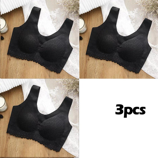 Kit 3 Sutiãs Confort Max 5D Sem Costura