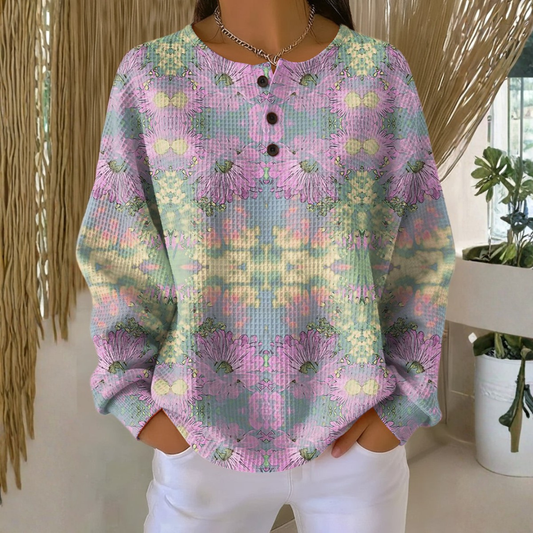 Nia - Sweater with Ethnic Floral Pattern