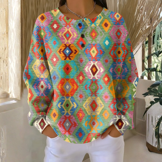 Holland - Colorful Sweater with Checkered Pattern