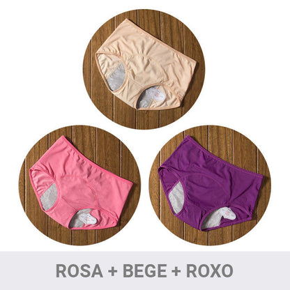 Kit Calcinha Absorvente Menstrual™ - Compre 1 Leve 3
