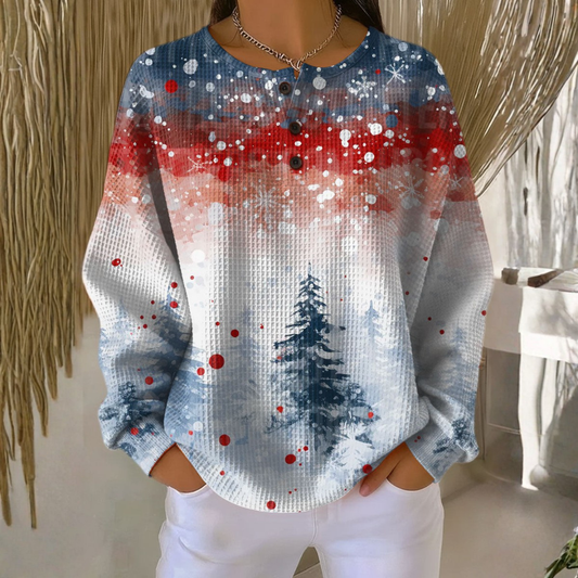 Elara - Christmas Sweater with Soft Pine Tree Pattern