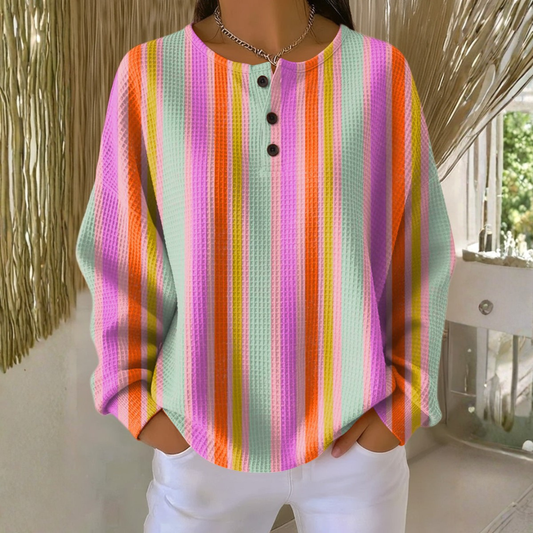 Marina - Sweater with Colorful Stripes