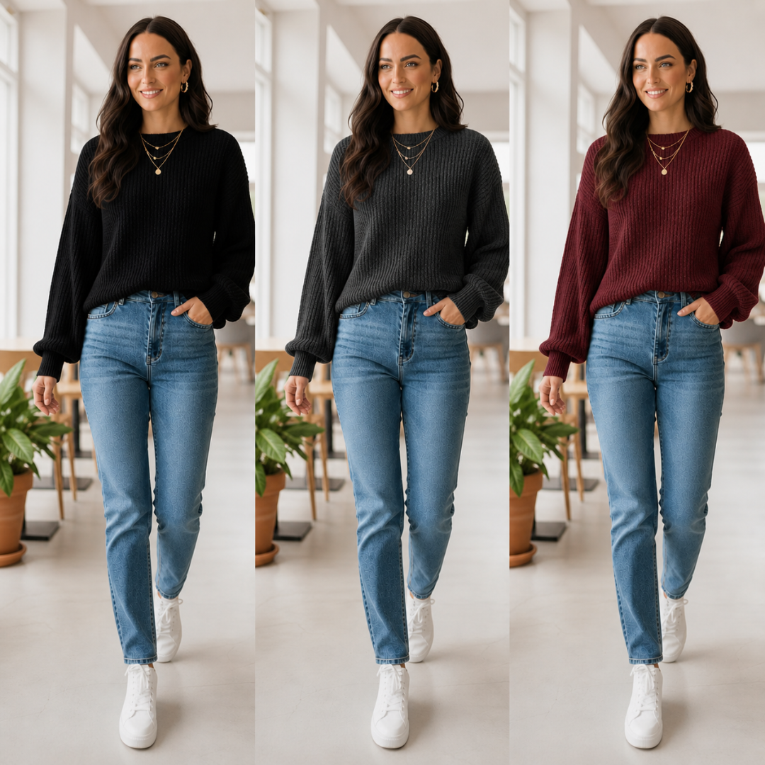 KIT COM 3 Suéter Tricot Elegance™