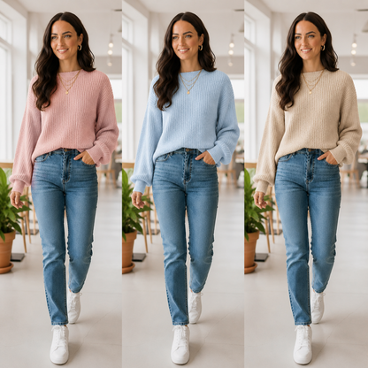 KIT COM 3 Suéter Tricot Elegance™