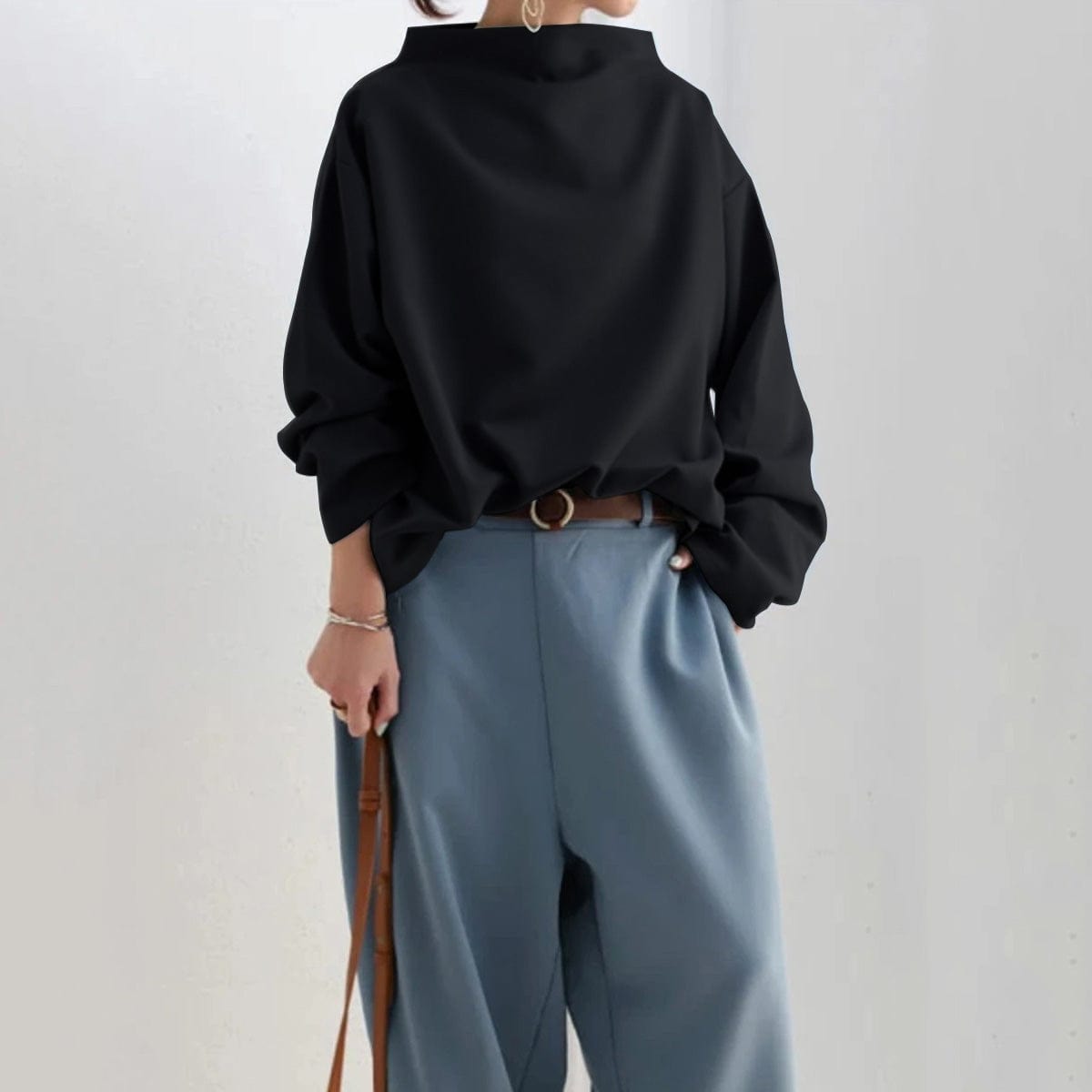 Soraya - Soft Knit Top with High Neck