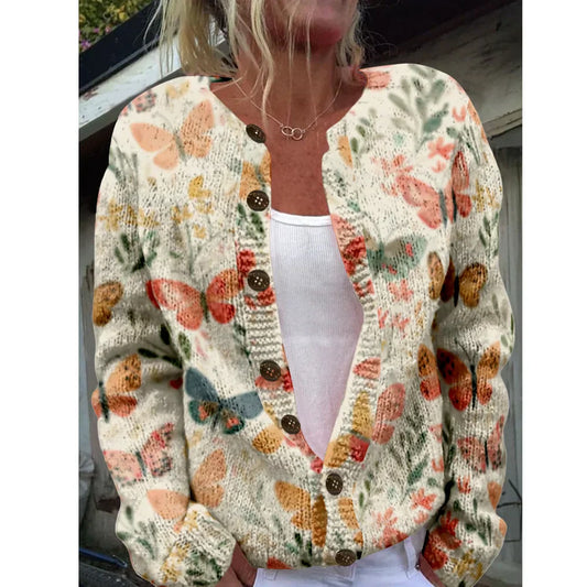 Betty - Cardigã elegante com estampa