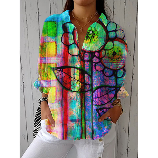 Helena - Blusa Artistic Bloom