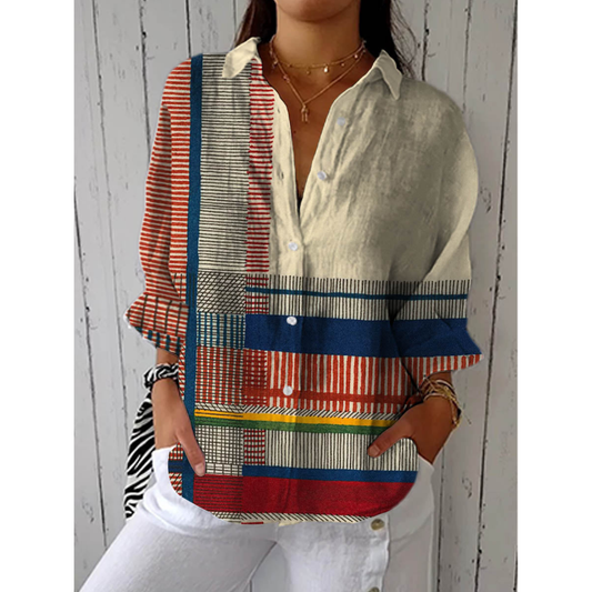Sabrina - Blusa com estampa artística