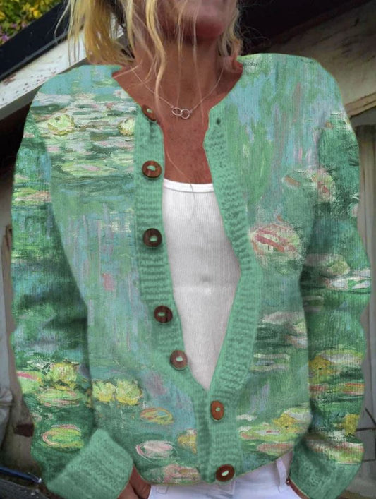 Anwen - Cardigã verde