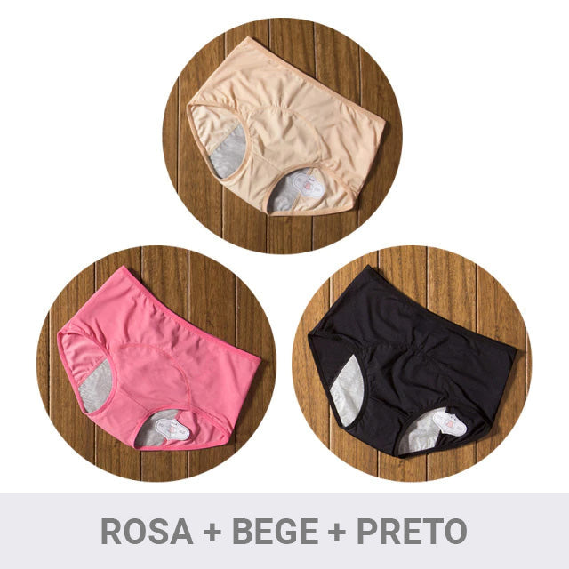 Kit Calcinha Absorvente Menstrual™ - Compre 1 Leve 3