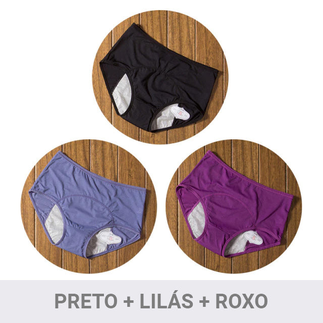Kit Calcinha Absorvente Menstrual™ - Compre 1 Leve 3