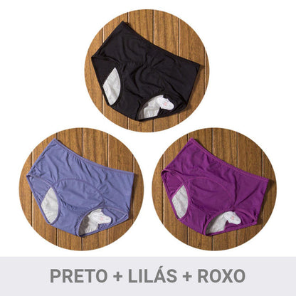 Kit Calcinha Absorvente Menstrual™ - Compre 1 Leve 3
