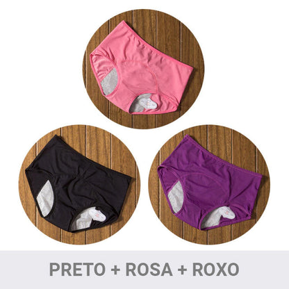 Kit Calcinha Absorvente Menstrual™ - Compre 1 Leve 3