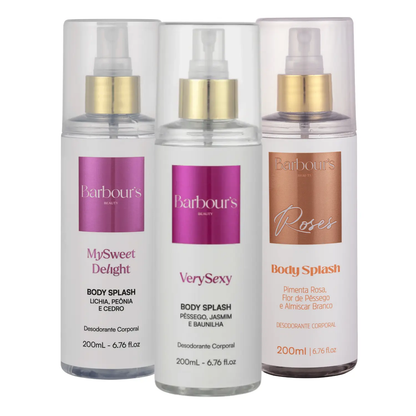 Kit 3 Body Splash | Delight, Very Sexy, Roses 200ml