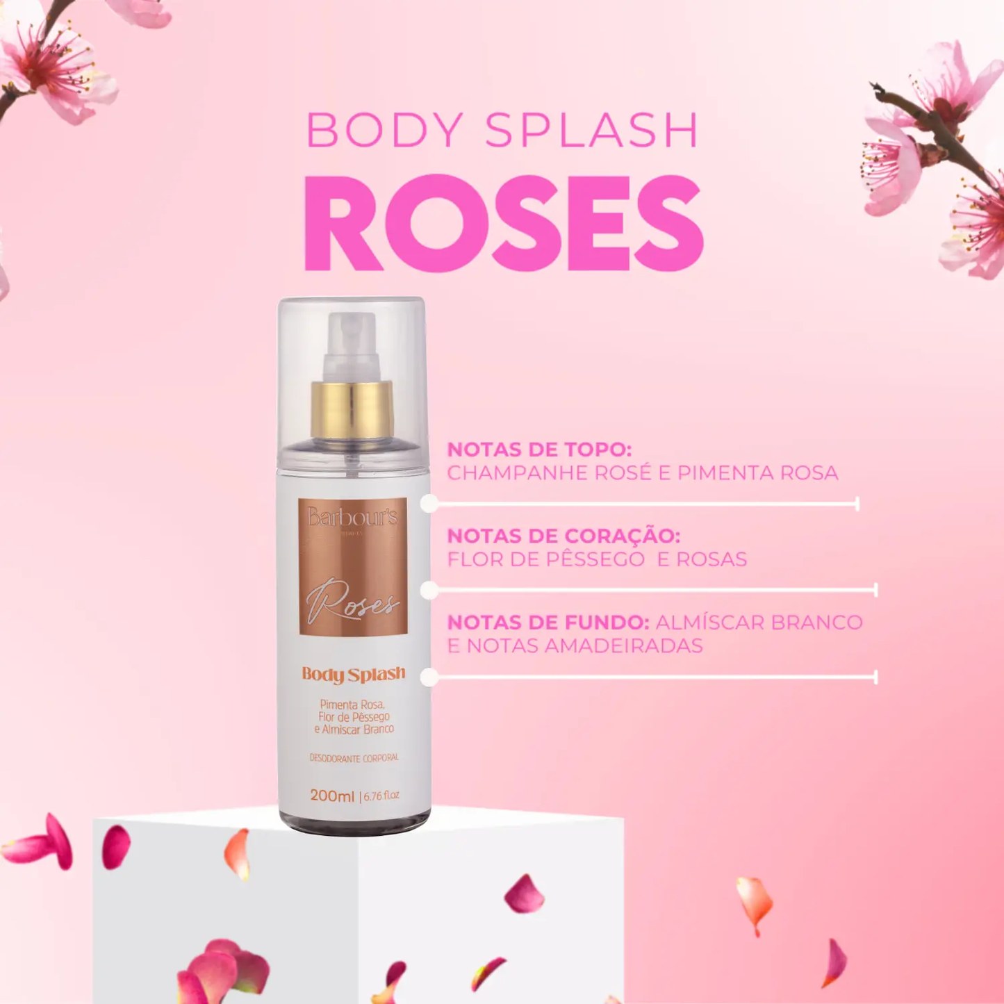 Kit 3 Body Splash | Delight, Very Sexy, Roses 200ml